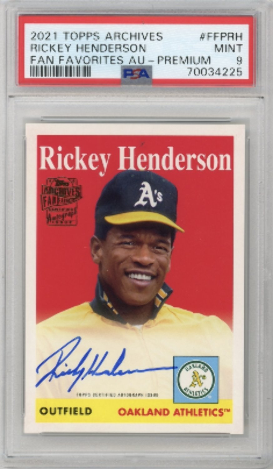 Rickey Henderson Autographed and Framed Oakland A's Jersey