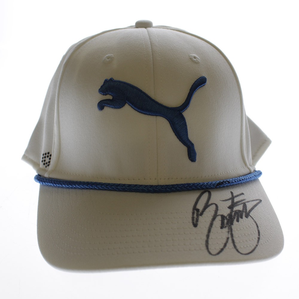 Rickie Fowler Autographed Signed White Hat With Blue Puma Cat