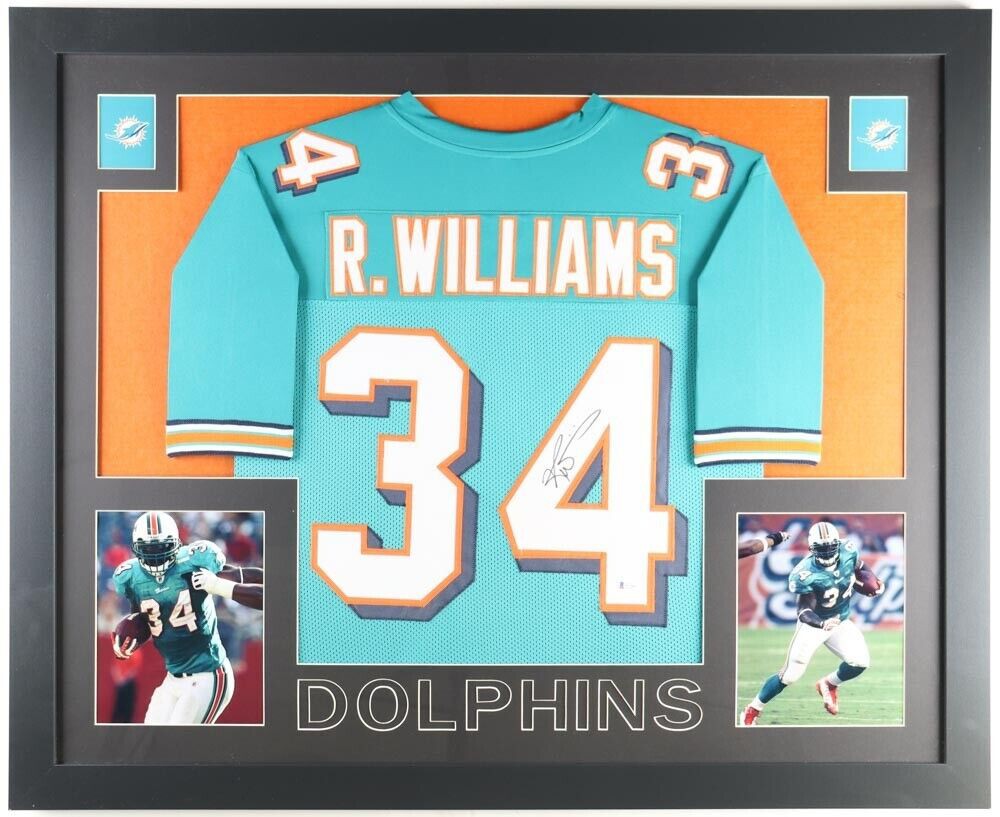 Ricky Williams Autographed Signed Miami Dolphin 35X43 Framed