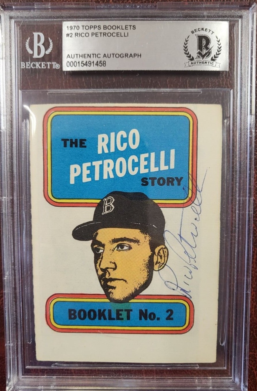 Rico Petrocelli Autographed Signed 1970 Topps Booklets Autograph #2 Card  Beckett Auth
