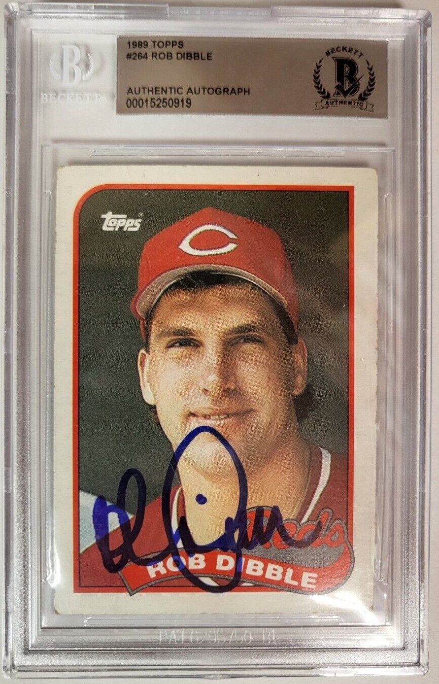 Rob Dibble Autographed Signed 1989 Topps Reds #264 Auto Card