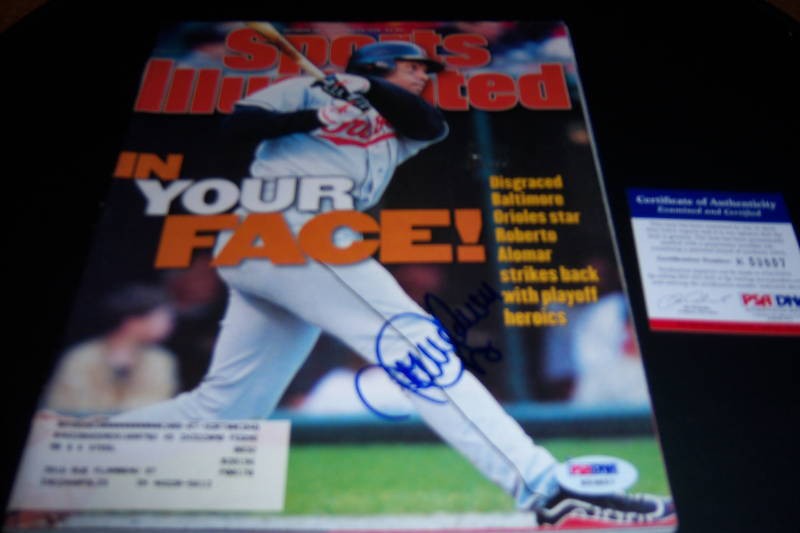 Roberto Alomar Autographed Signed Baltimore Orioles,HOF PSA/DNA Sports  Illustrated