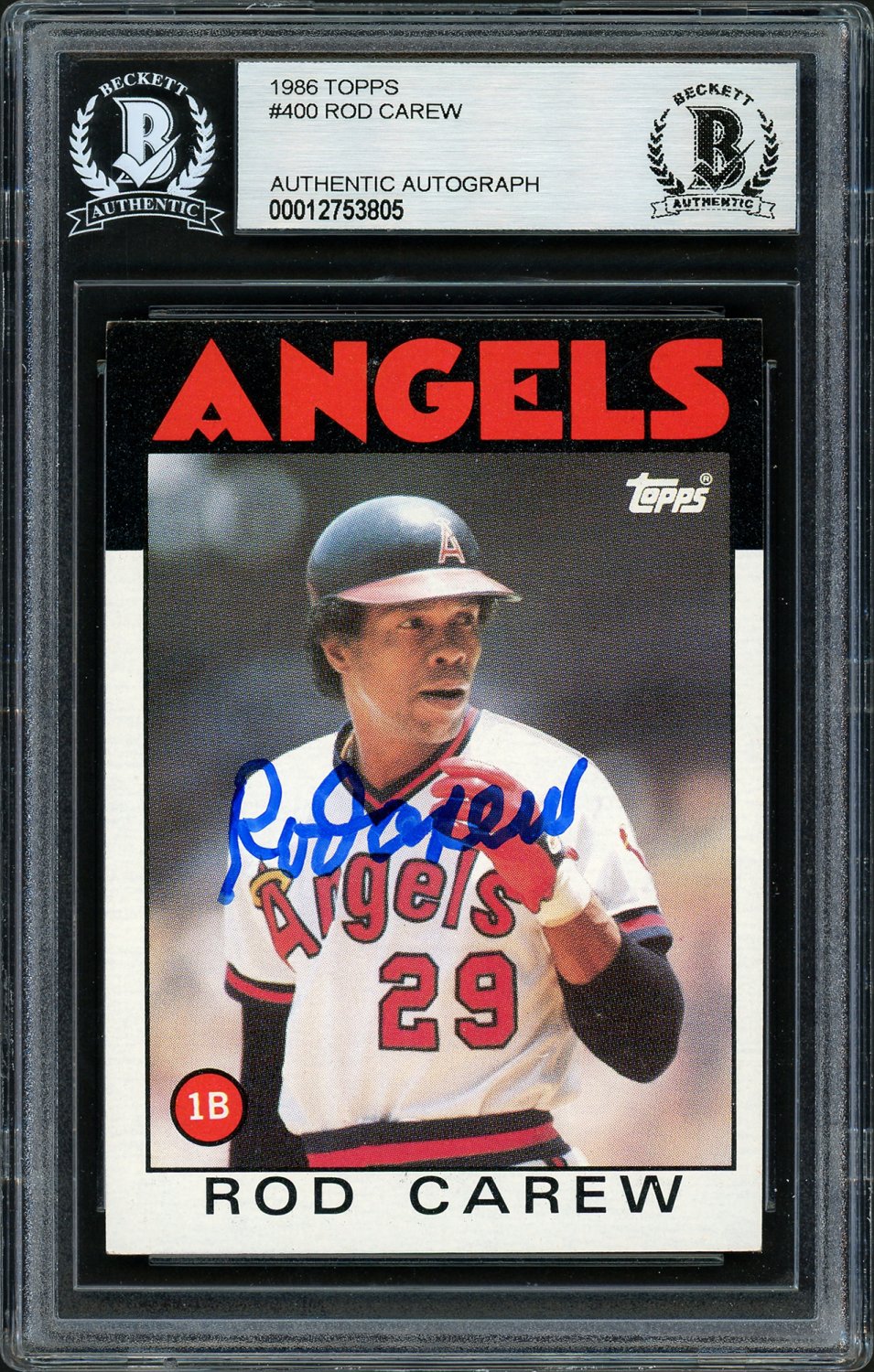 Rod Carew Autographed and Framed California Angels Jersey