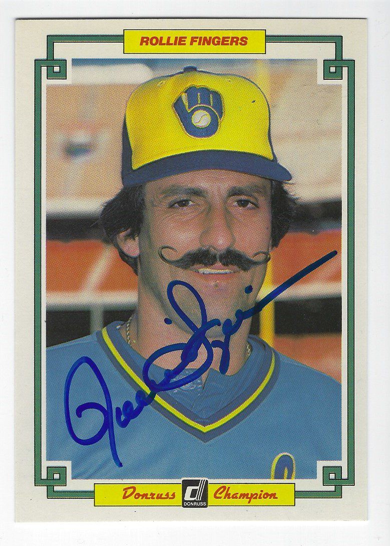 Rollie Fingers Autographed Signed Milwaukee Brewers 1984 Tw Donruss  Champion Card #45 - Autographs