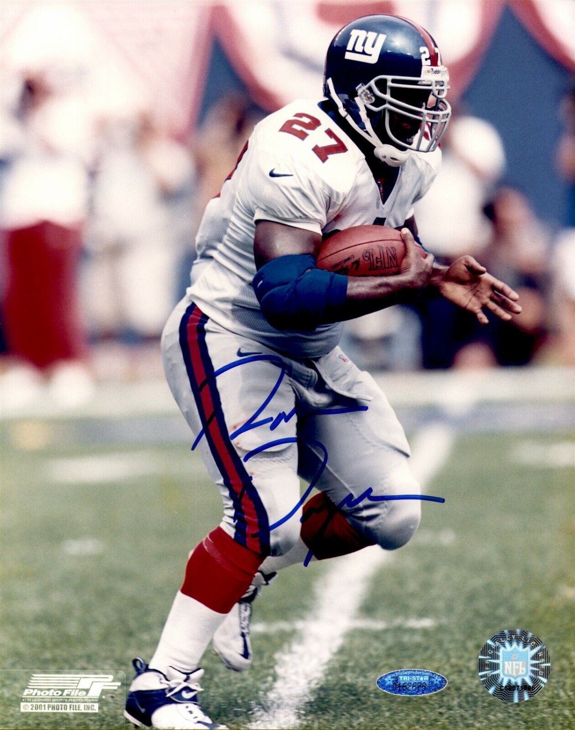 Ron Dayne Autographed Signed Photo 8X10 Heisman Ny Giants Tristar