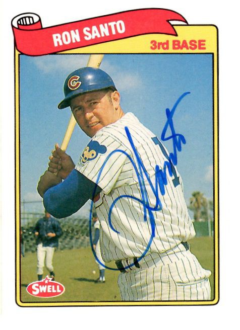 Ron Santo Autographed Signed 1989 Swell Baseball Greats Card - Autographs