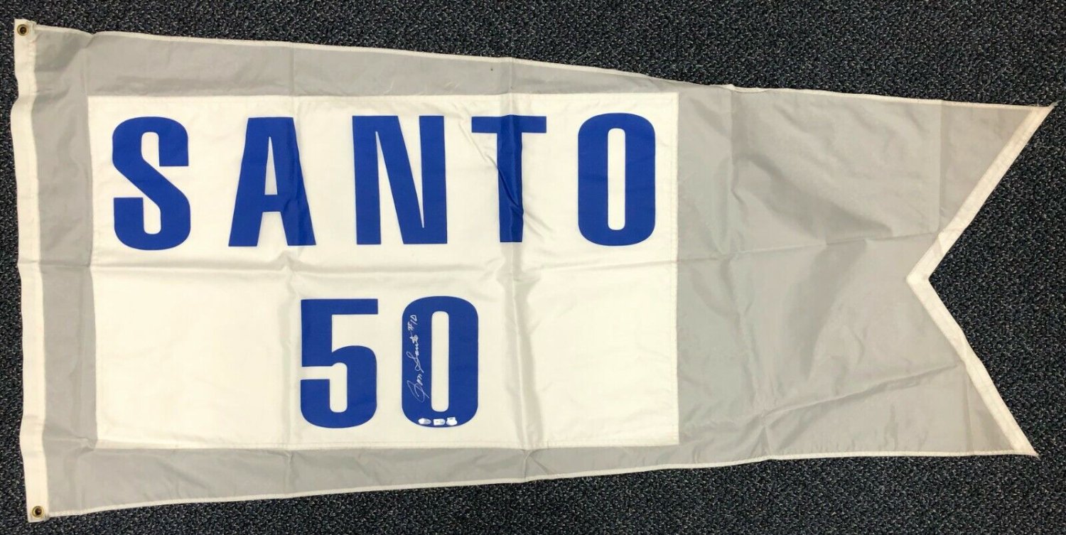 Ron Santo Autographed Signed Game Used Actual Flag Flown At