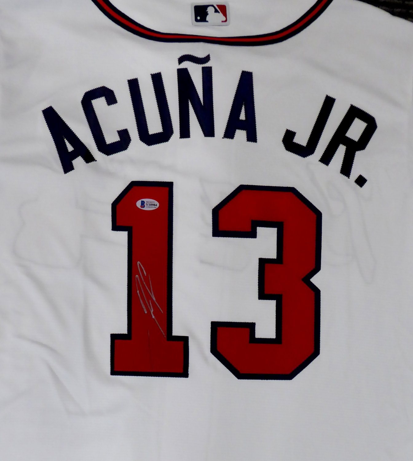 Ronald Acuna Jr Autographed Custom Framed Atlanta Braves Jersey