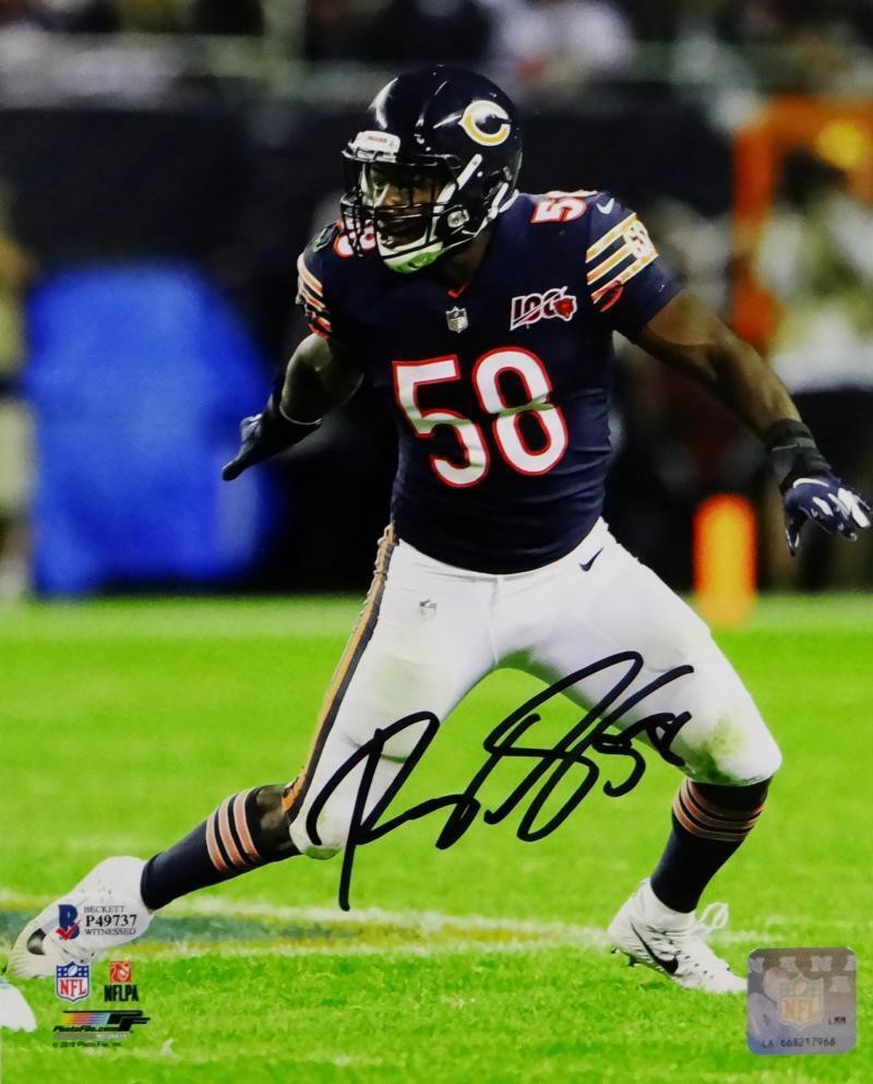 Roquan Smith Chicago Bears Signed Autograph Blue Custom Jersey Beckett  Witnessed Certified at 's Sports Collectibles Store