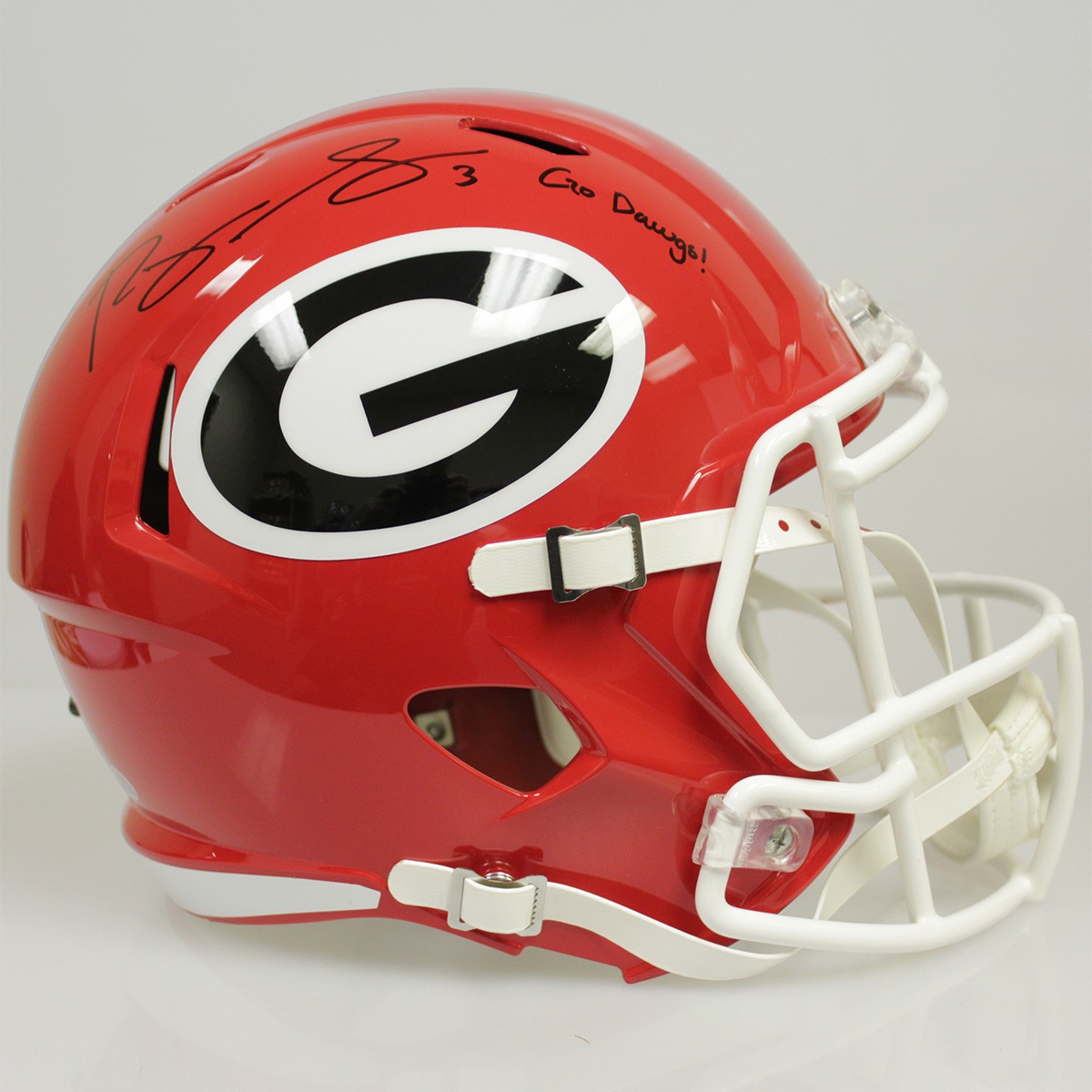 Roquan Smith Autographed Signed Georgia Bulldogs Riddell Full Size Speed Replica Helmet With Go Dawgs Inscription Beckett Authentic