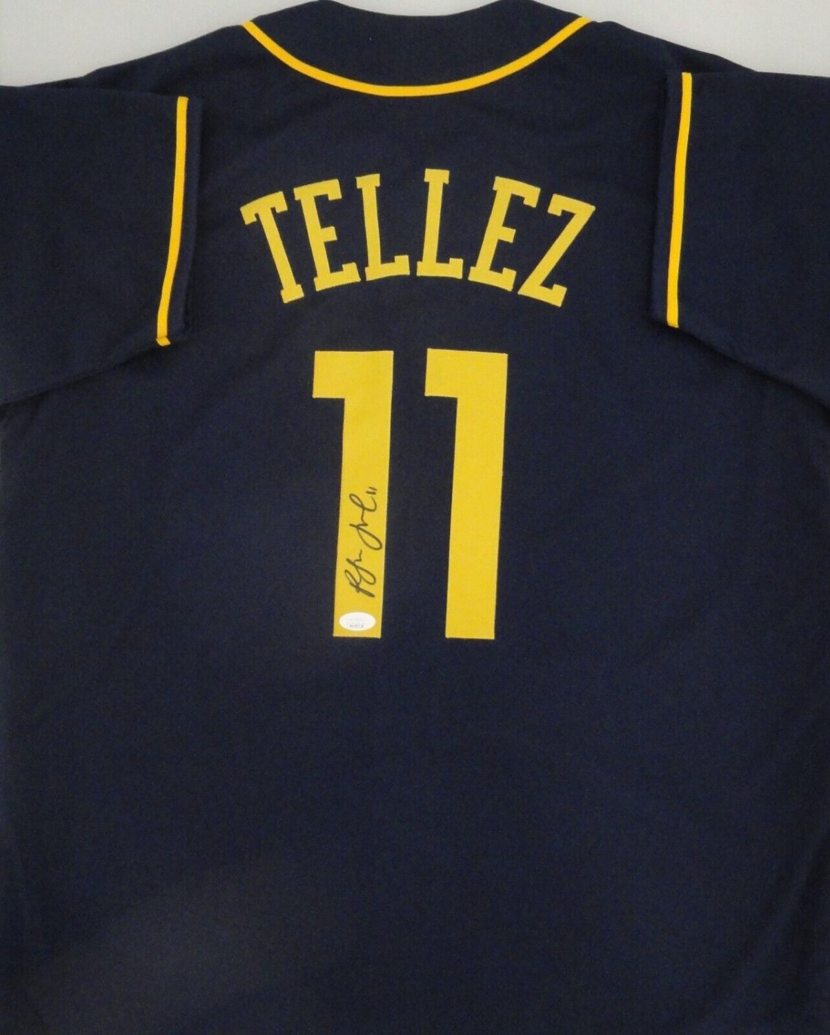 Brewers Infielder ROWDY TELLEZ Signed Custom Replica Cream Jersey AUTO - JSA