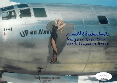 509th Hiroshima Crew B-10 Enola Gay,Russell Gackenbach Autographed Photo