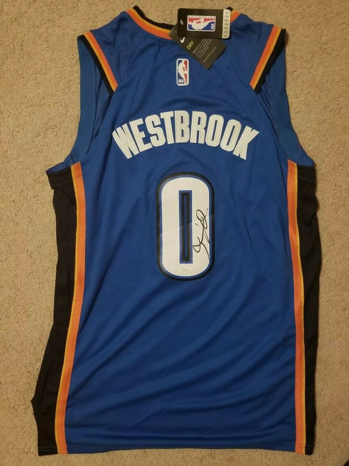 russell westbrook autographed jersey