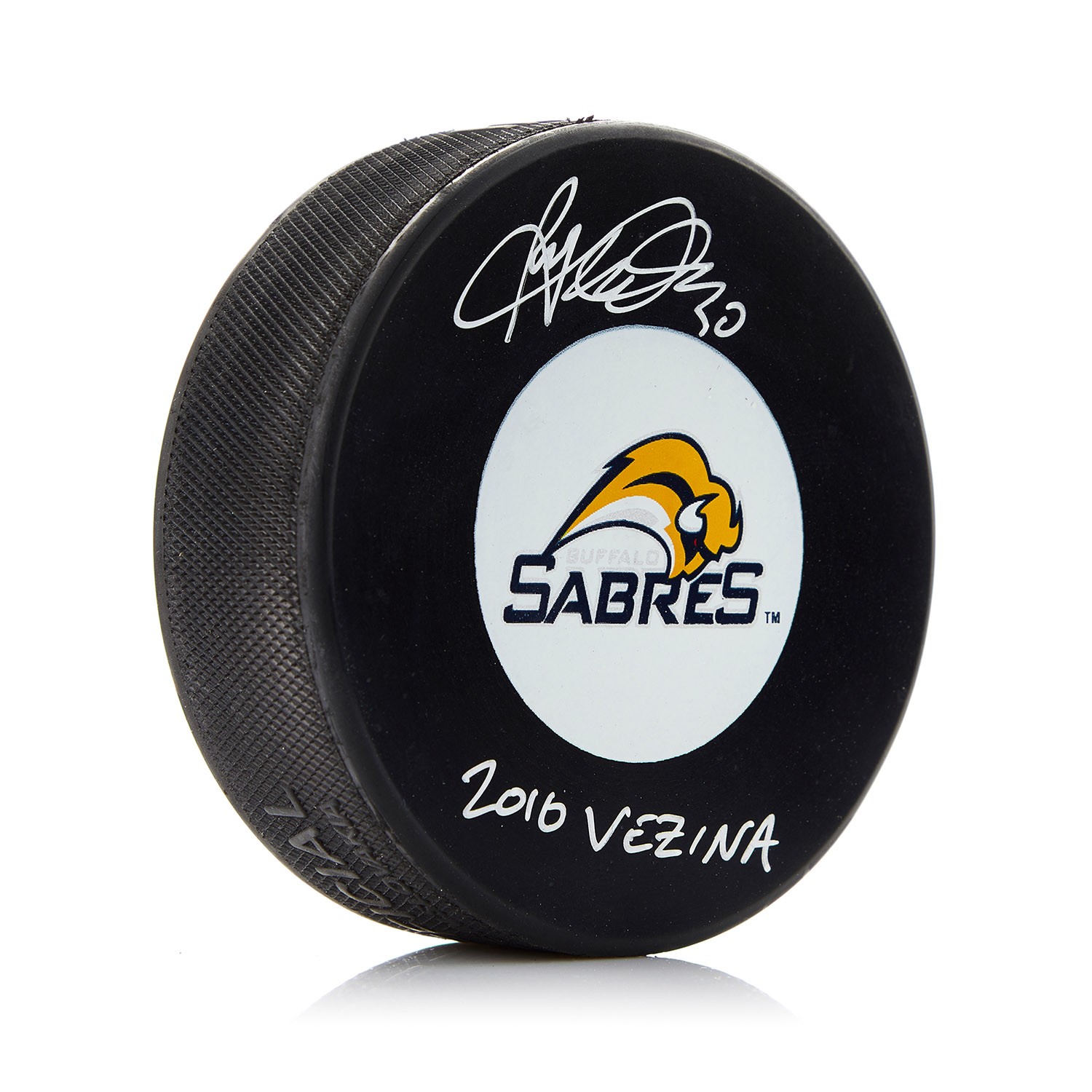 Ryan Miller Buffalo Sabres Autographed Signed 2010 Vezina Slug