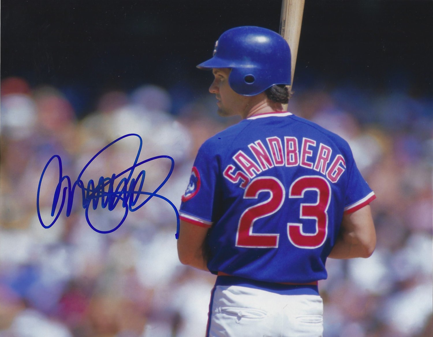 Ryne Sandberg Signed Chicago Cubs Jersey. Baseball Collectibles