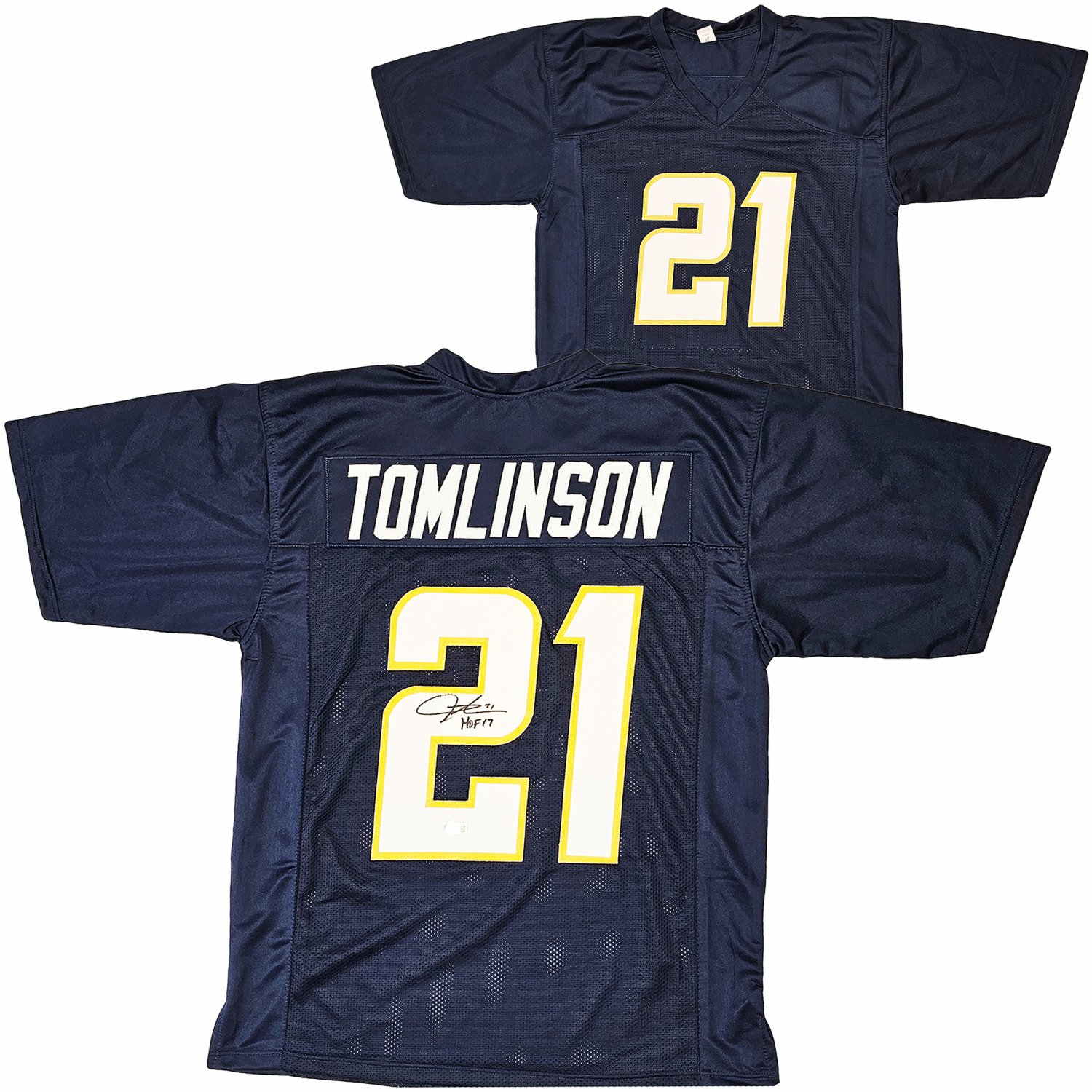 LaDainian Tomlinson Autographed Blue Custom Football Jersey - BAS at  's Sports Collectibles Store