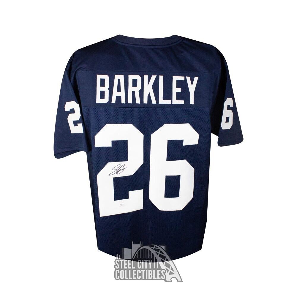 Saquon Barkley Autographed Penn State Custom Football Jersey - JSA COA at  's Sports Collectibles Store