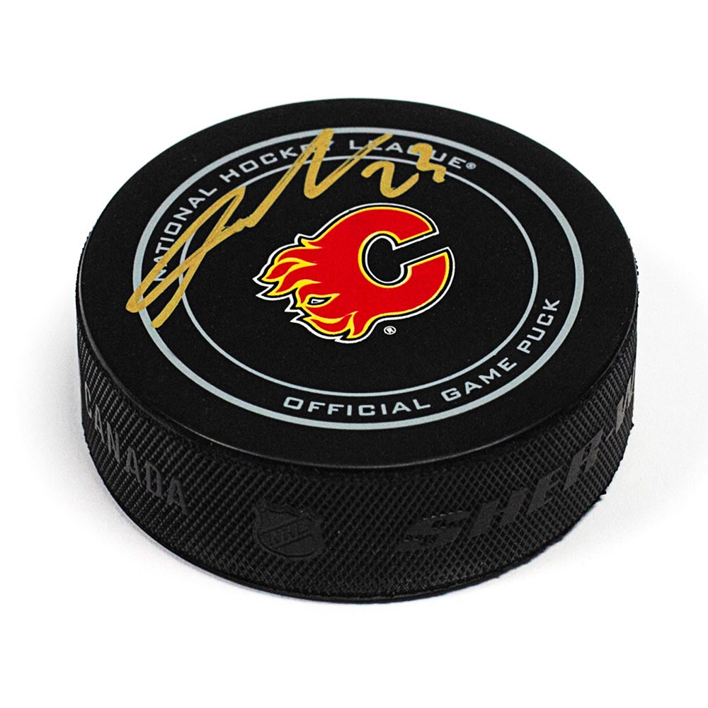 Sean Monahan Calgary Flames Autographed Signed Official Game Puck