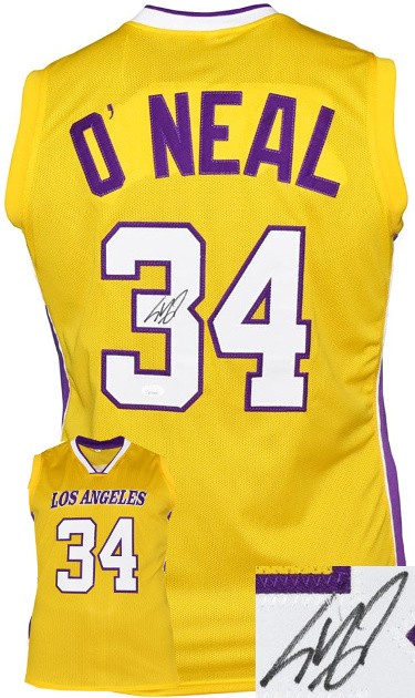 Shaquille O'Neal Los Angeles Lakers Signed Autograph Custom Jersey
