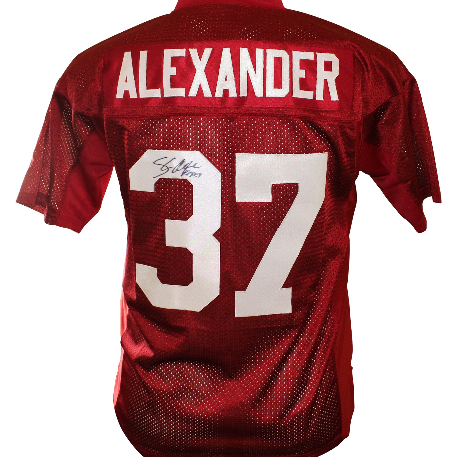 Shaun Alexander Autographed Signed Alabama Crimson Tide Red Nike