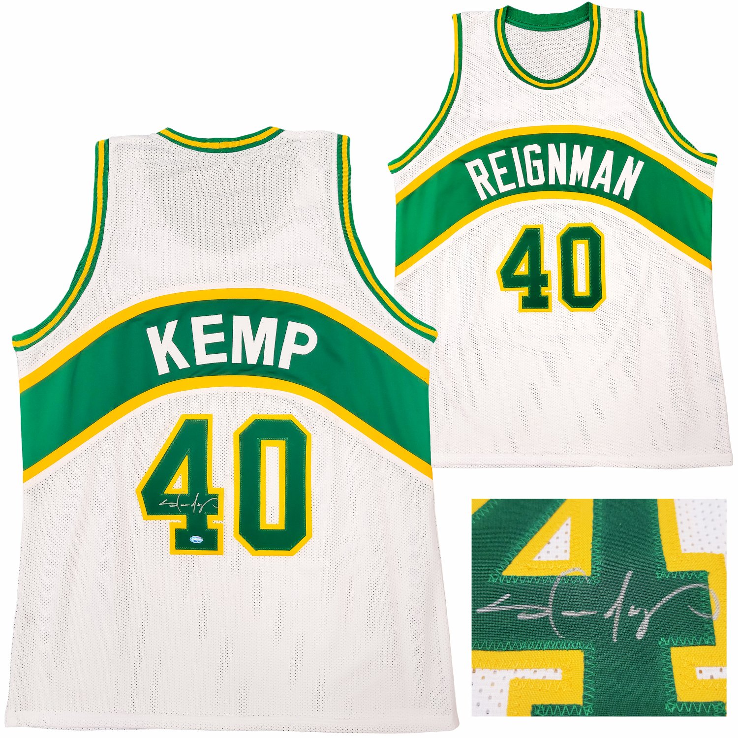 Shawn Kemp Autographed Signed Seattle Supersonics White Jersey Mcs Holo