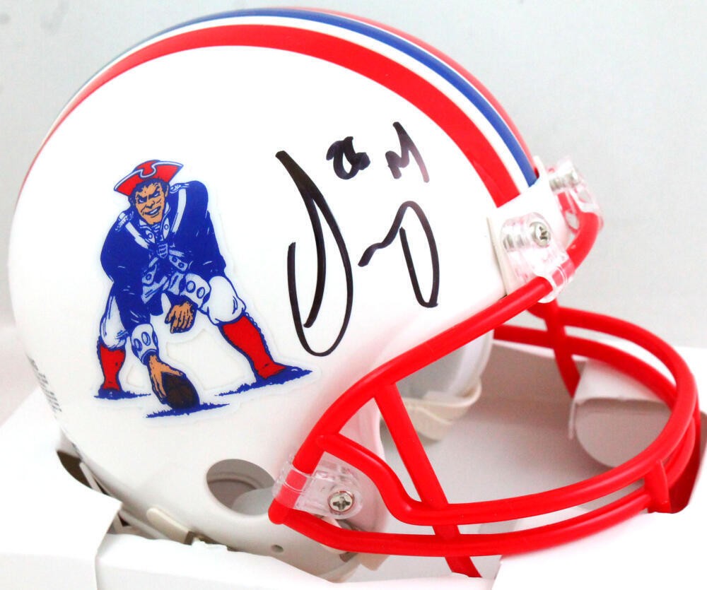 Sony Michel Autographed Signed New England Patriots 90-92 Mini Helmet-  Beckett W Black