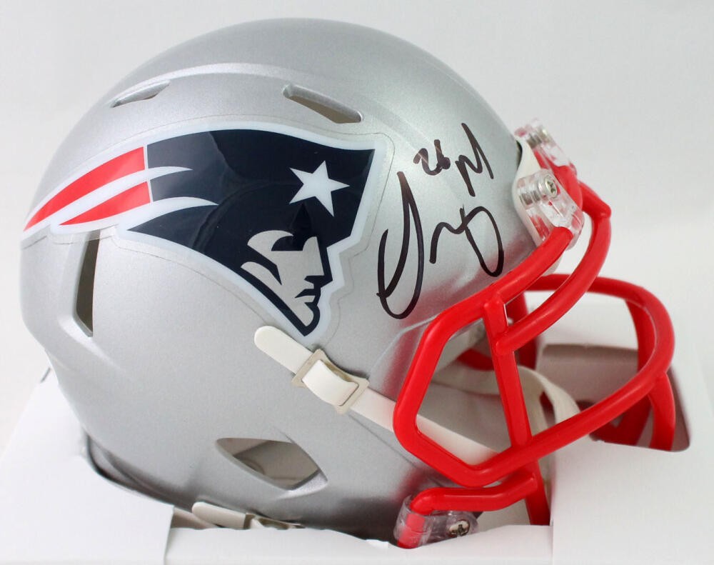 Sony Michel Autographed Signed New England Patriots Speed Mini Helmet-  Beckett W Auth Black