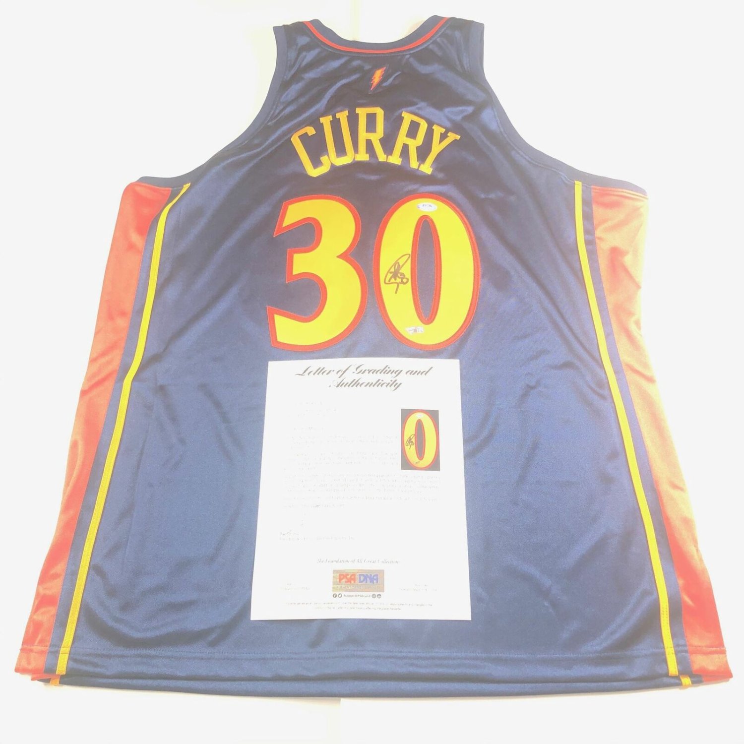 steph curry autographed jersey