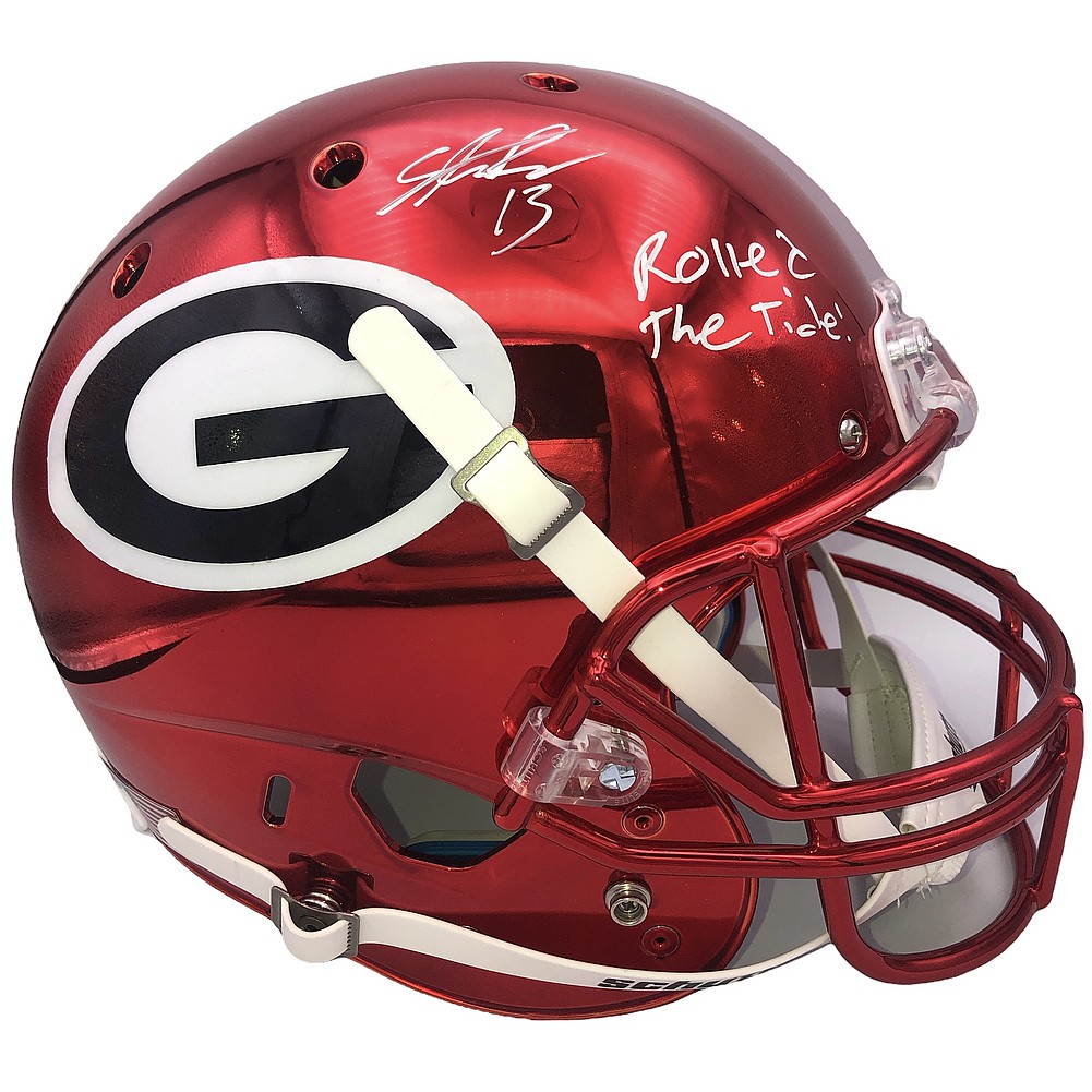 Devonte Wyatt Signed Georgia Bulldogs Mini Helmet (JSA COA) Green