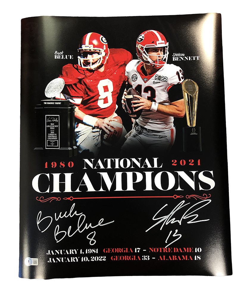 Stetson Bennett IV Autographed Signed Georgia Bulldogs National  Championship Dropback vs Alabama 16x20 Photo with 2021 Natl Champ/MVP  Inscription - Beckett QR Authentic