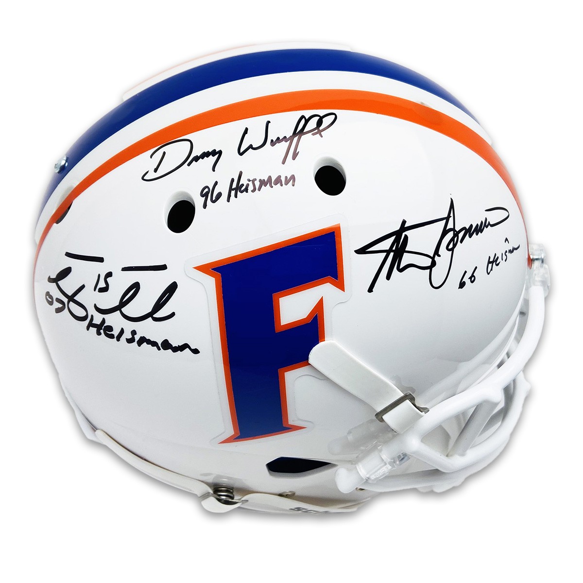 JSA Certified Steve Spurrier Autographed Signed Florida Gators White Panel Football 66 Heisman
