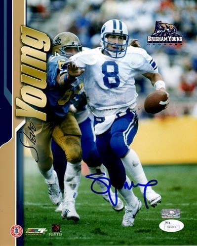 Steve Young Autographed Signed Auto Brigham Young Byu Cougars 8x10