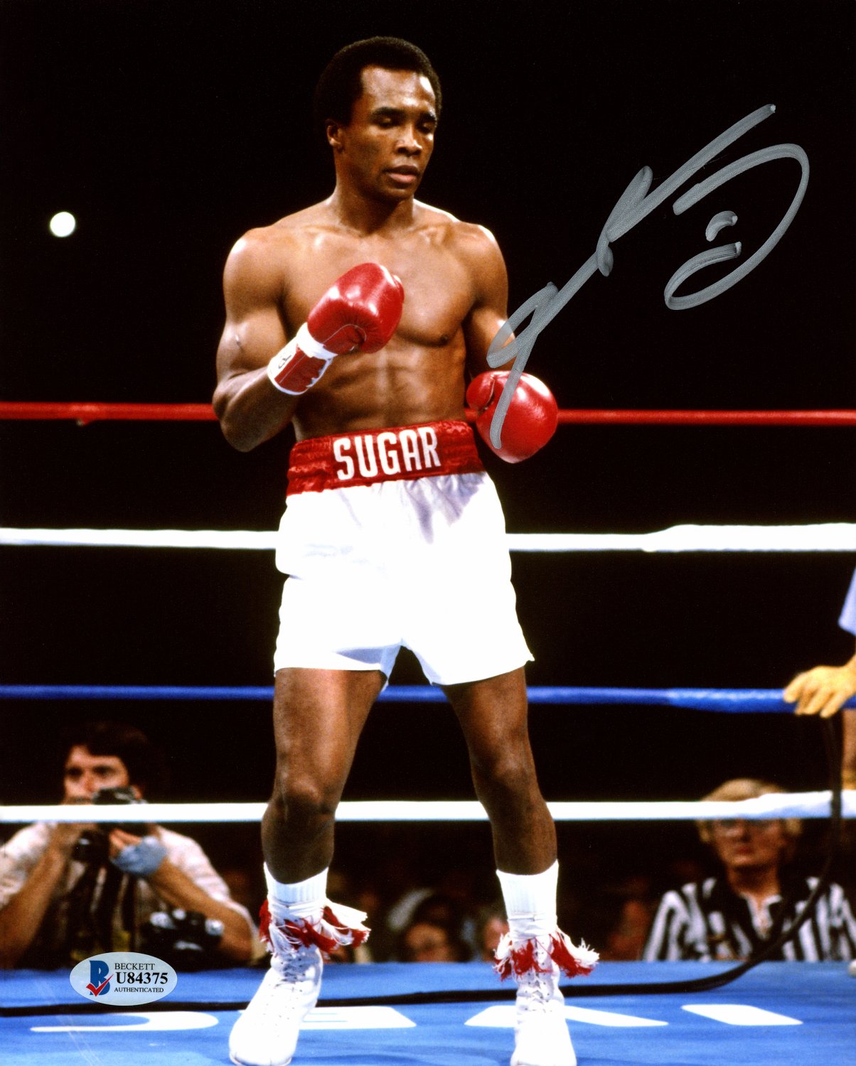 Sugar Ray Leonard Autographed Signed 8x10 Photo Beckett BAS