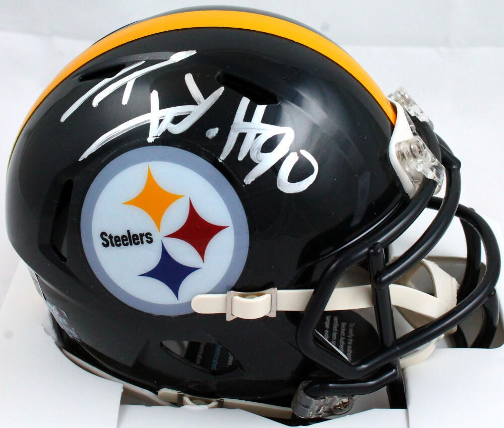 T.J. Watt Autographed Signed Pittsburgh Speed Mini Helmet-Beckett