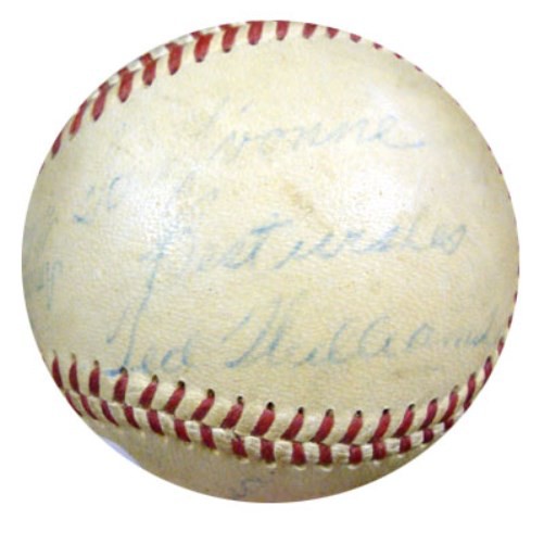 Ted Williams Signed Baseball Auction