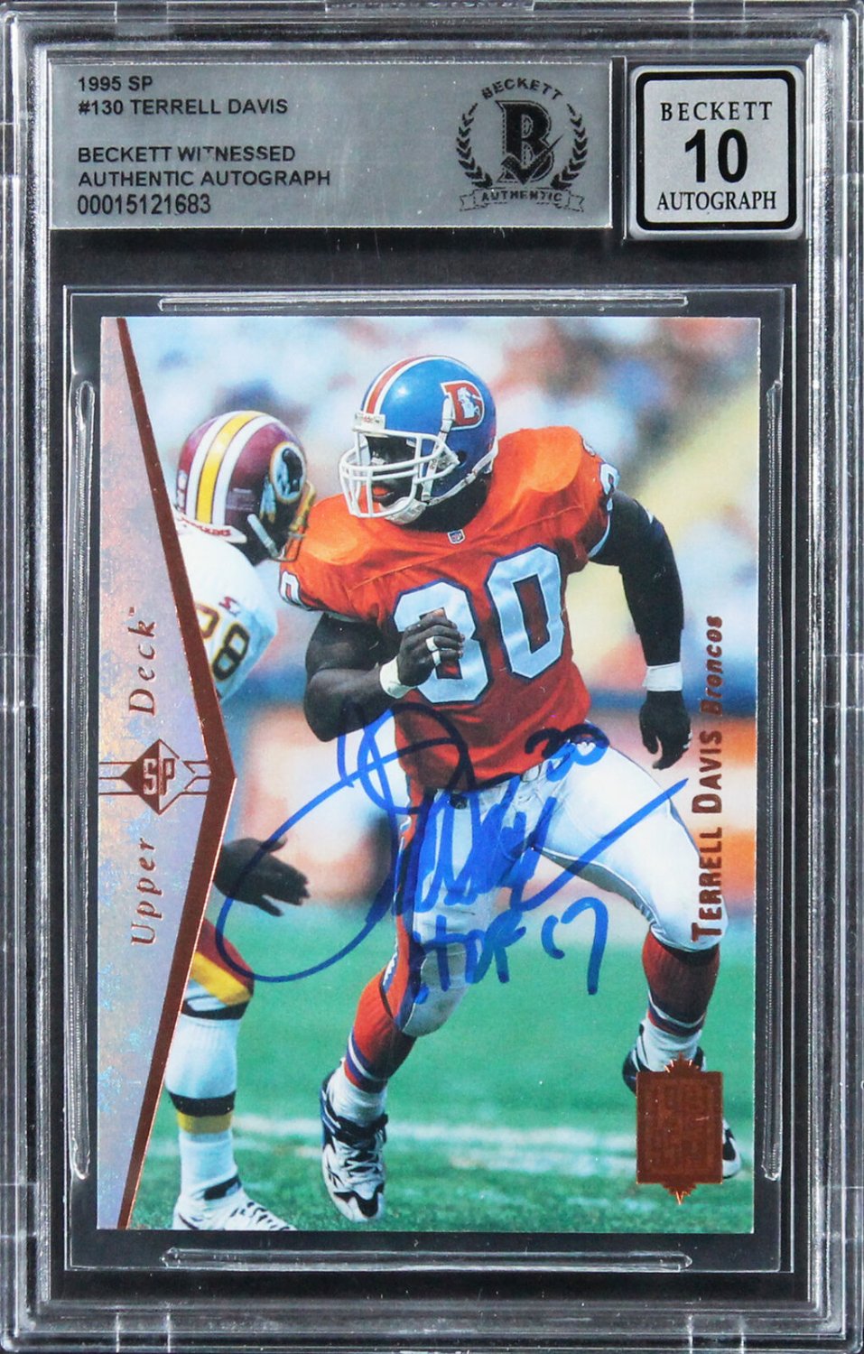 Terrell Davis Autographed Signed Broncos HOF 17 1995 Sp #130