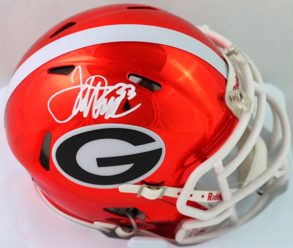 Terrell Davis Autographed Signed Georgia Bulldogs Chrome Mini