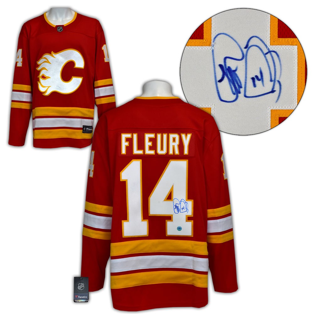 Theo Fleury Calgary Flames Autographed Fanatics Alternate Hockey Jersey