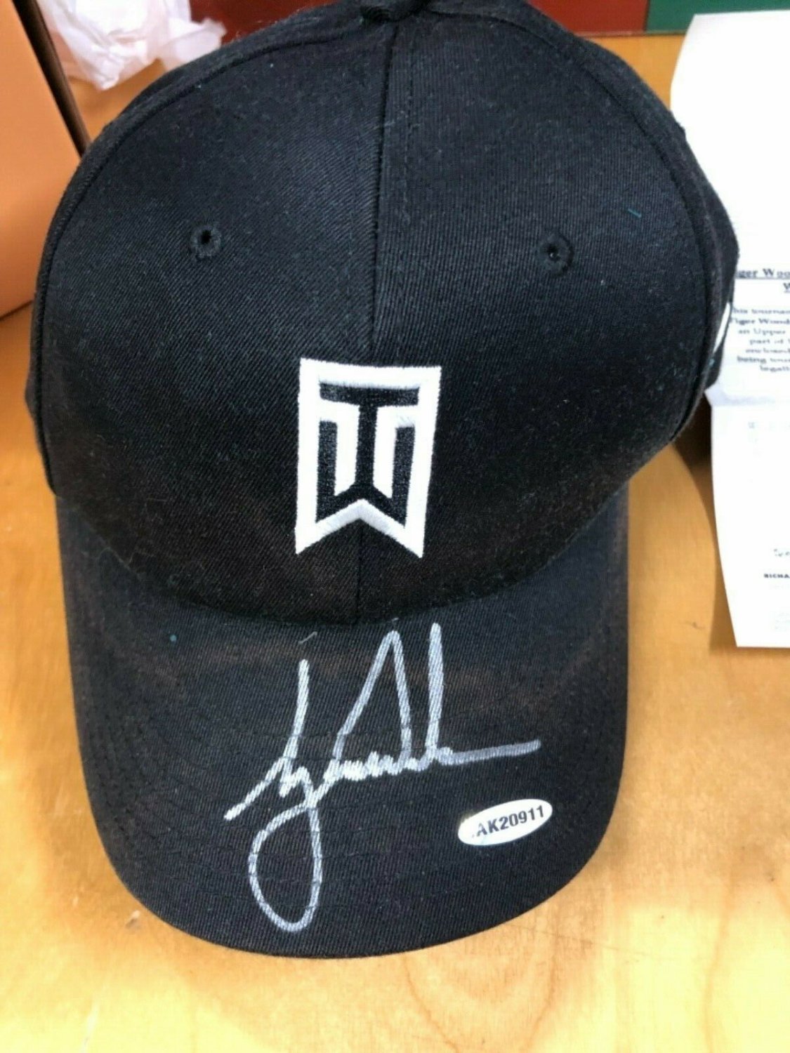 Tiger Woods Autographed Signed Game Used / Worn Golf Hat UDA ...
