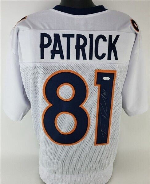 Denver Broncos #81 WR Tim Patrick Signed Custom JERSEY JSA