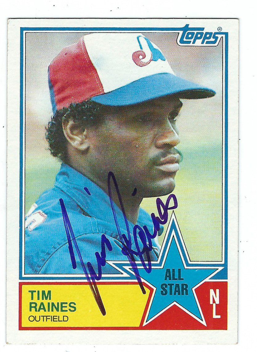 Tim Raines Autographed Signed 1983 Topps Card - Autographs