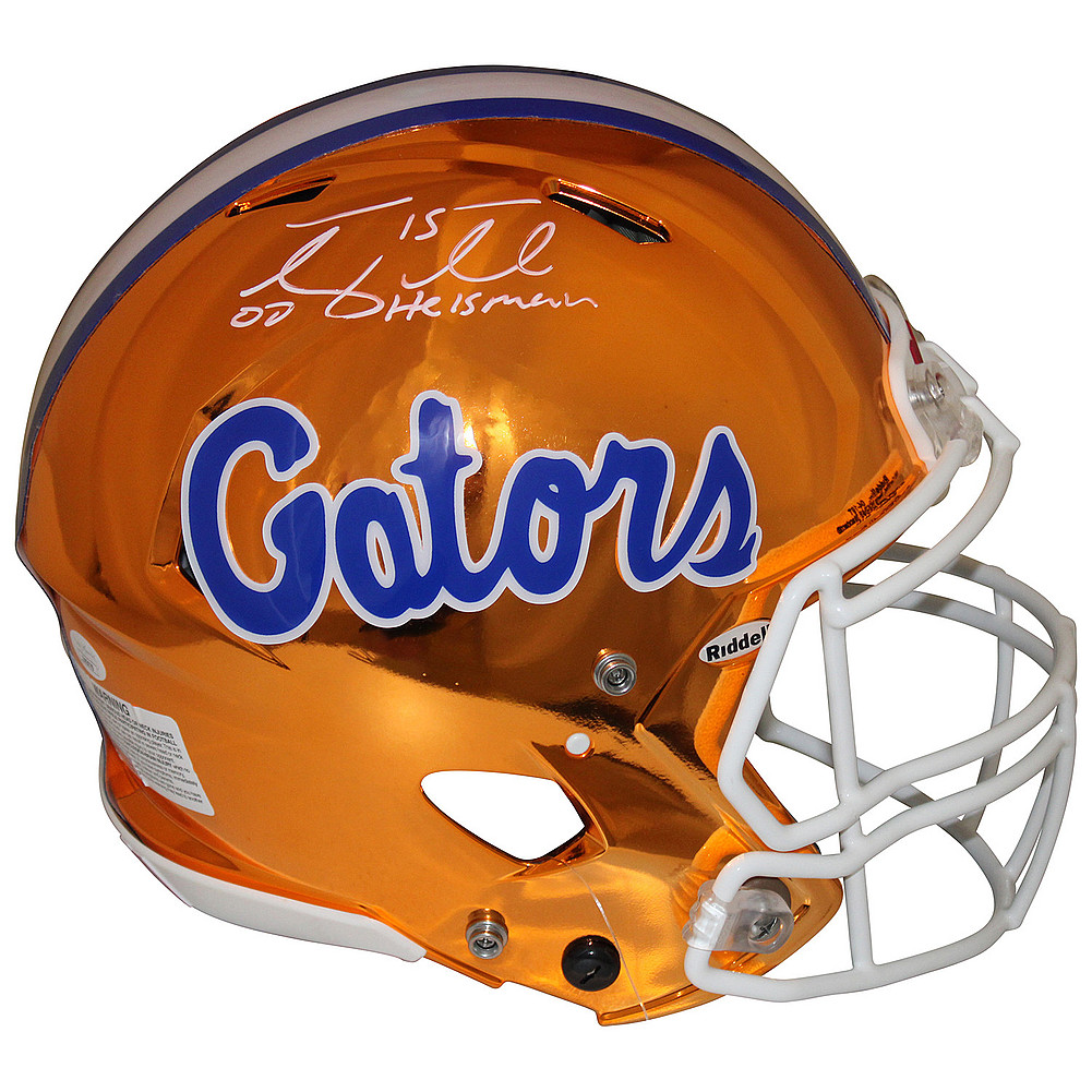 Tim Tebow Autographed Florida Gators Orange Chrome Riddell Speed