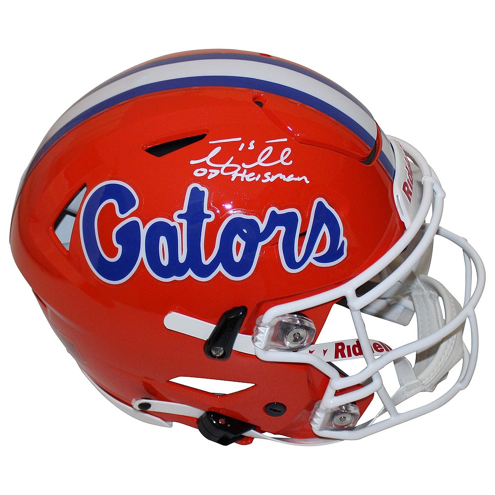 Tim Tebow Autographed Signed Florida Gators Riddell Orange Full Size  SpeedFlex Authentic On-Field Helmet with 07 Heisman Inscription - JSA  Authentic