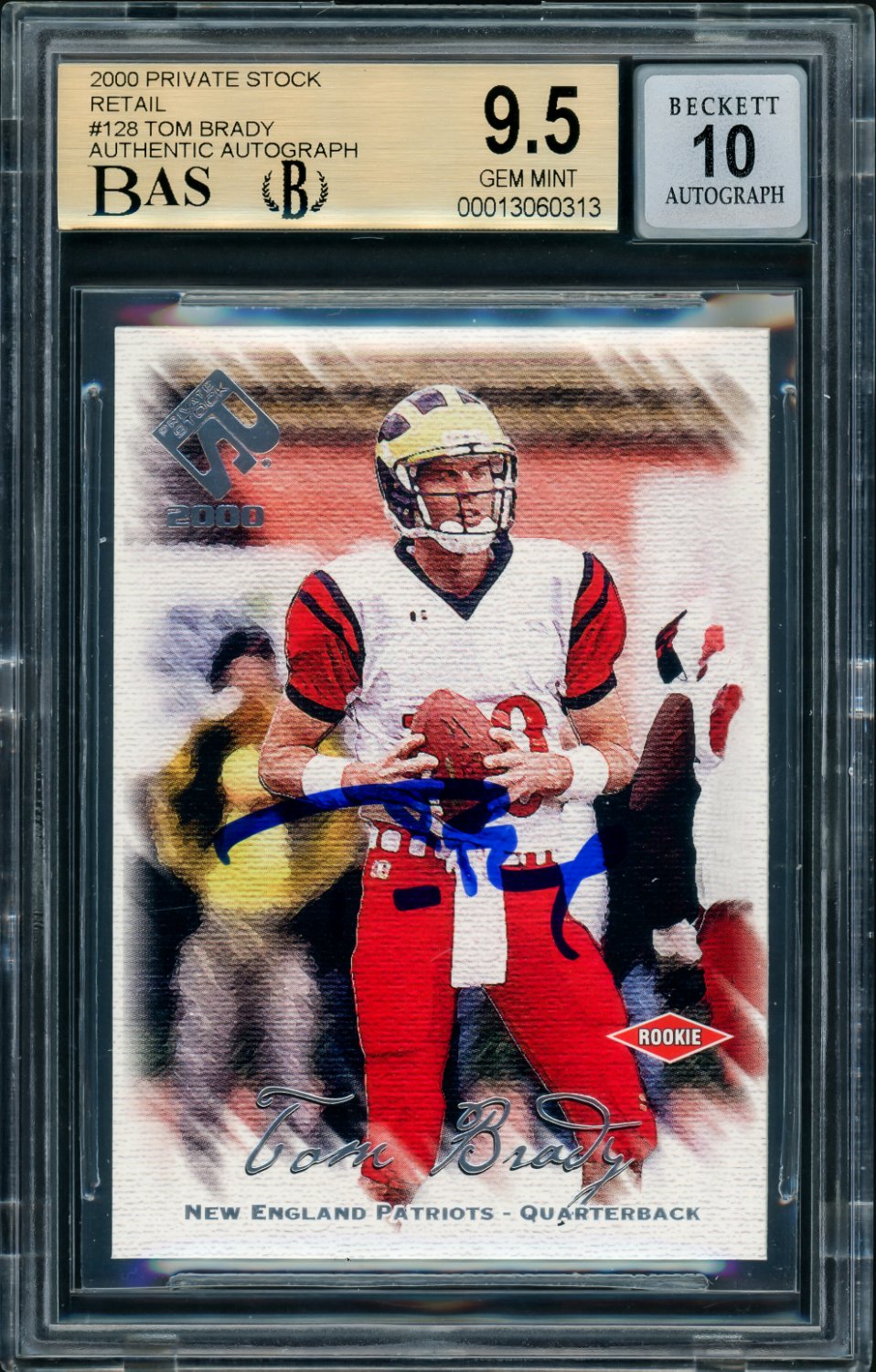 Tom Brady Autographed Signed 2000 Pacific Private Retail Rookie