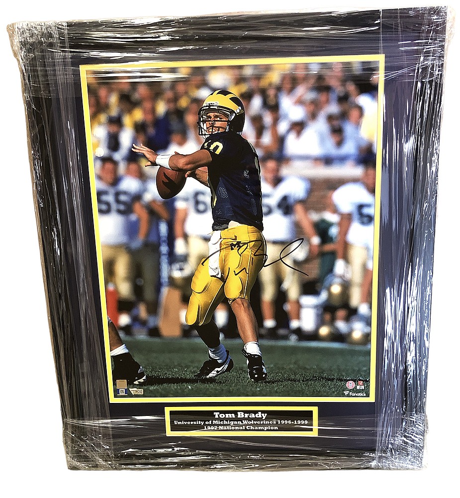 Tom Brady Framed Signed Jersey Fanatics Michigan Autographed