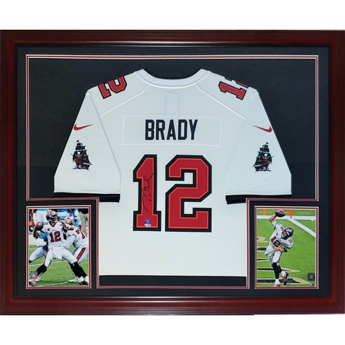 Tom Brady Autographed Signed Tampa Bay Buccaneers (White 12) Deluxe