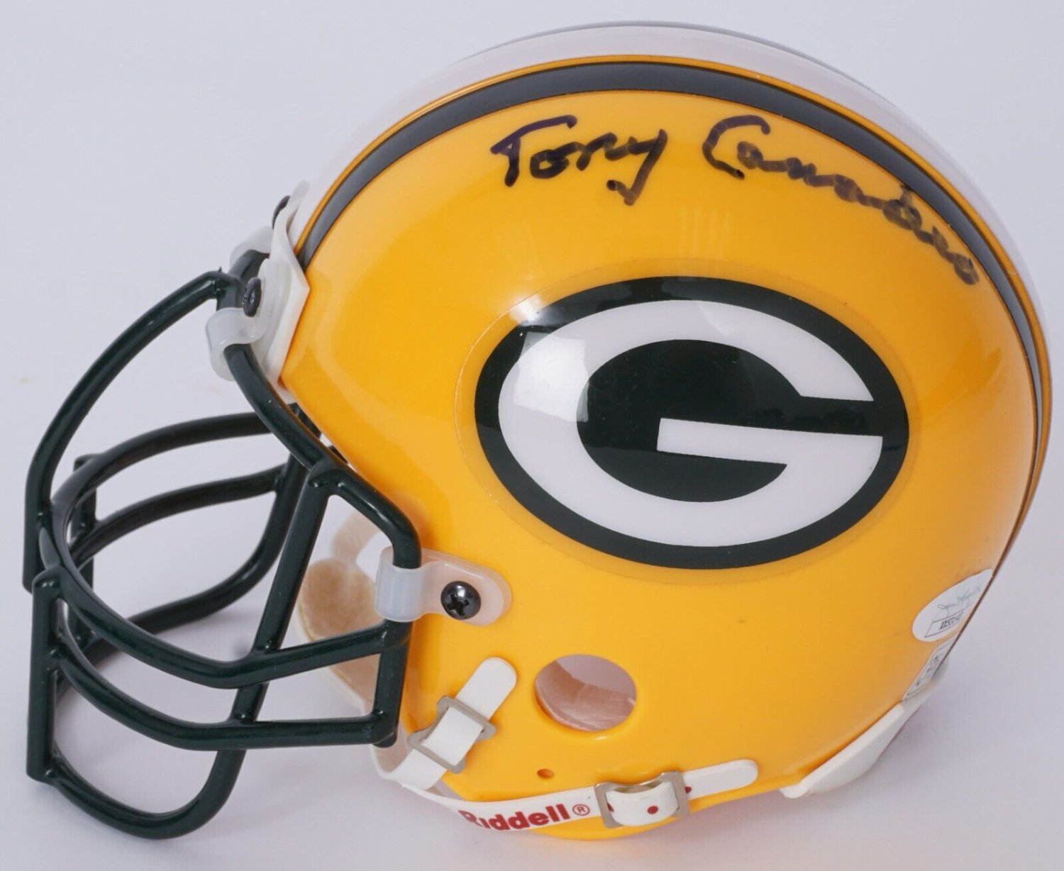 Tony Canadeo Autographed Signed Green Bay Packers Riddell Mini Helmet  Beckett COA