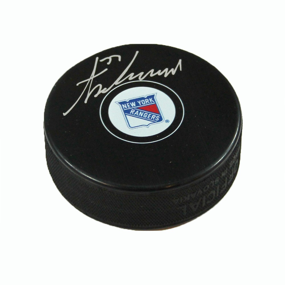 Tony DeAngelo New York Rangers Autographed Logo Puck w/ Hat Trick