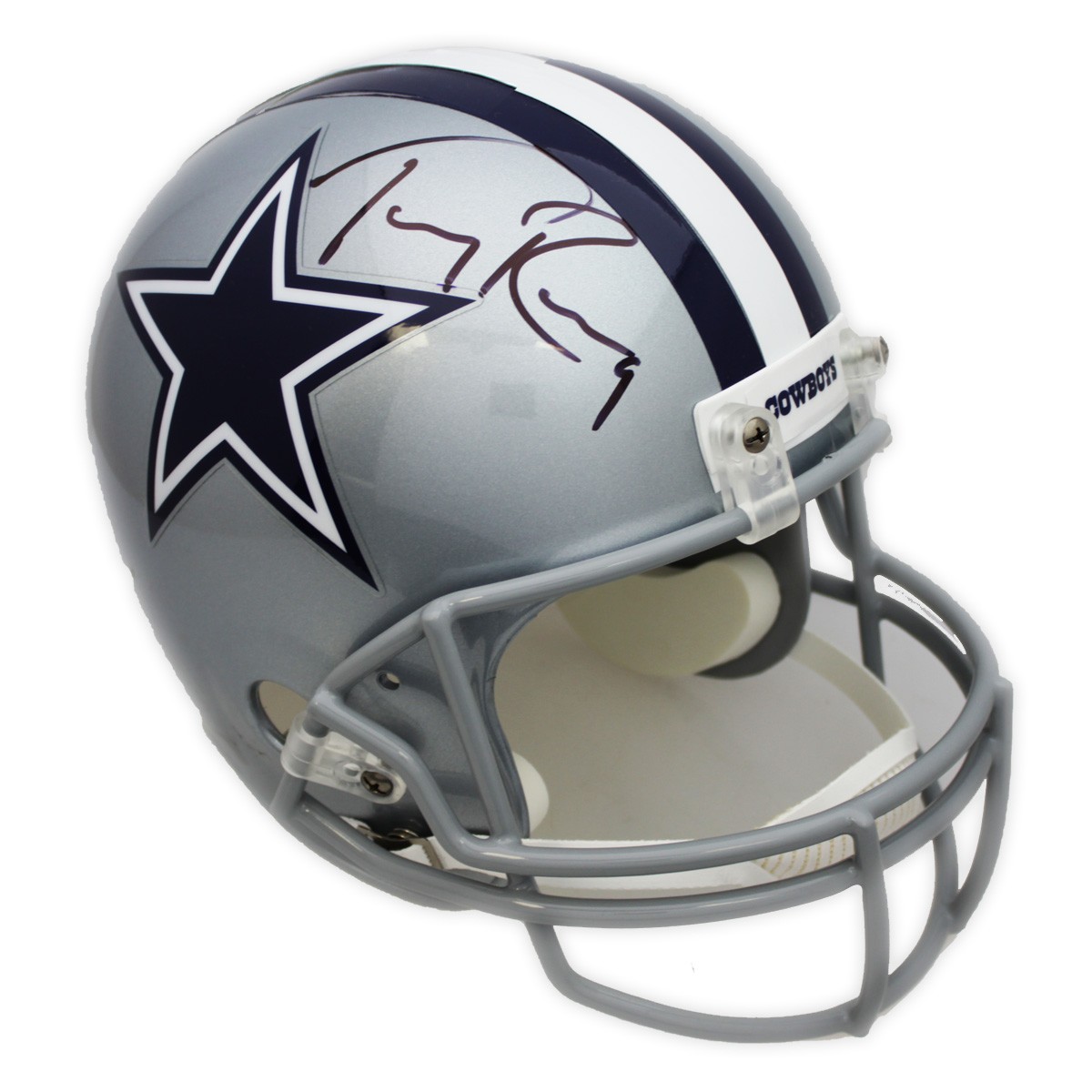 tony romo autographed helmet