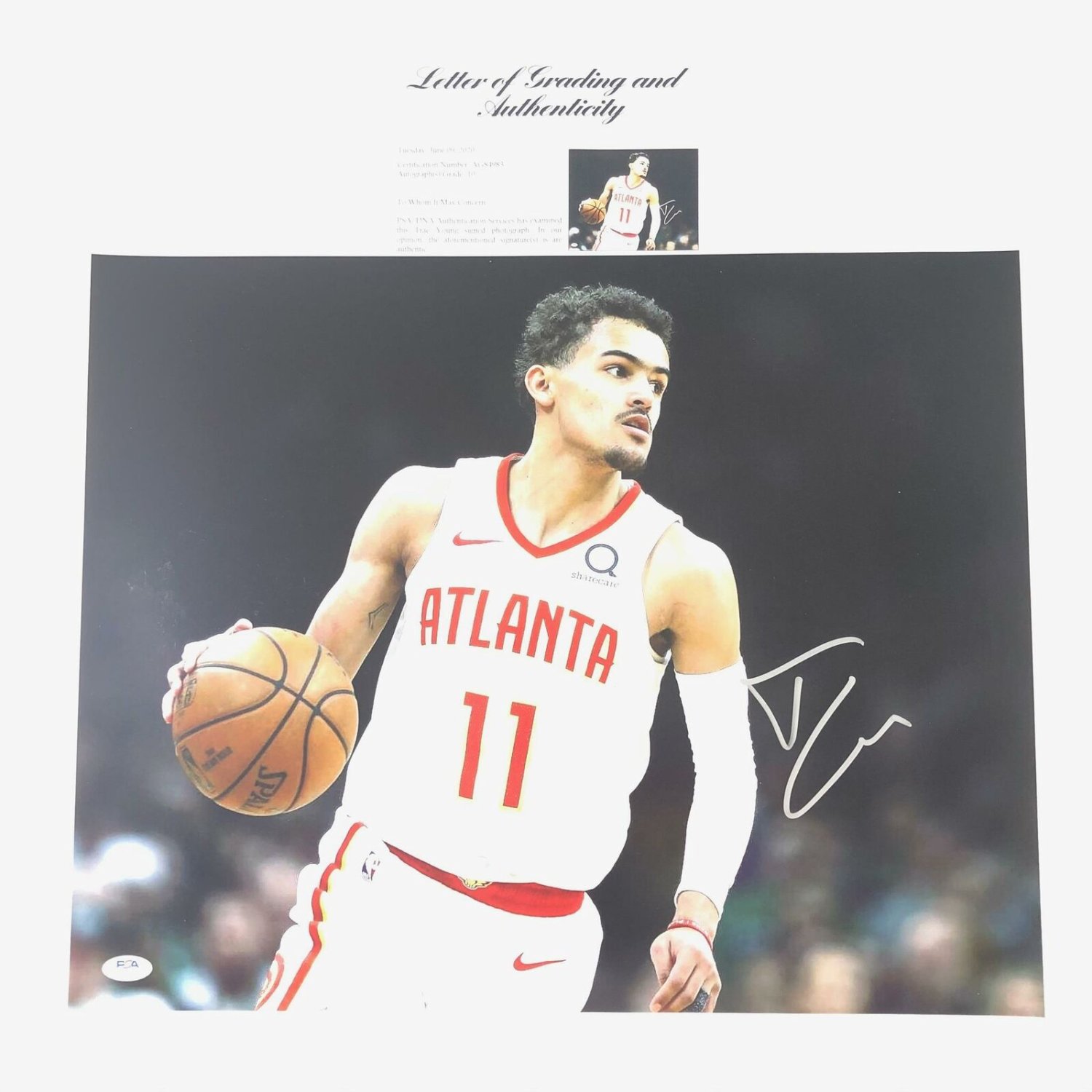 Trae Young Autographed Signed 16X20 Photo PSA/DNA Auto ...